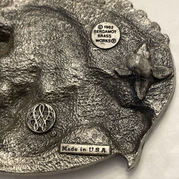 Vintage Bergamot Brass Works US National Guard Belt Buckle 1982 Made in USA - Picture 4 of 5